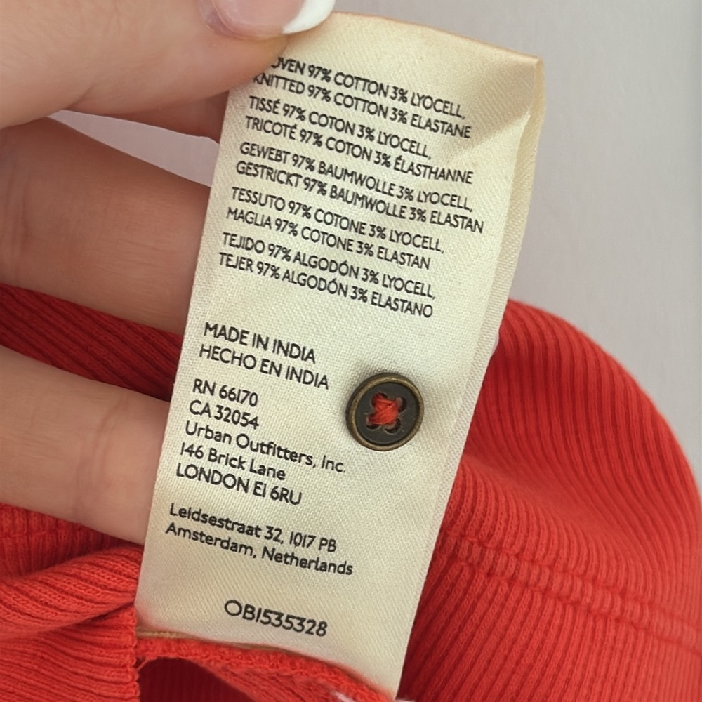 Pilcro Red Puff Short Sleeve Blouse - Size XS - Picture 7 of 7